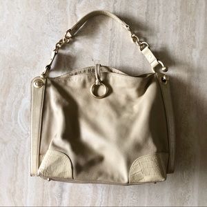 BCBG Maxazria Tote Bag - Cream Leather